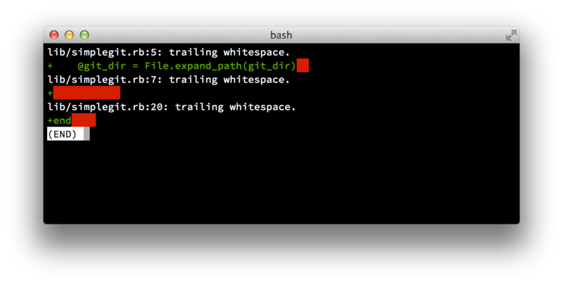 git diff --check 的输出。